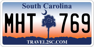 SC license plate MHT769