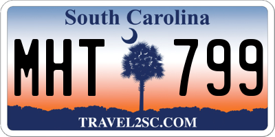SC license plate MHT799