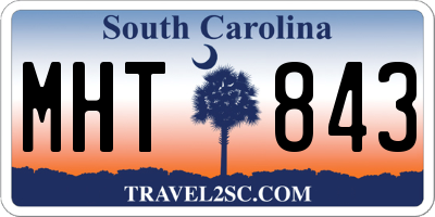 SC license plate MHT843