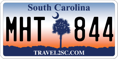 SC license plate MHT844