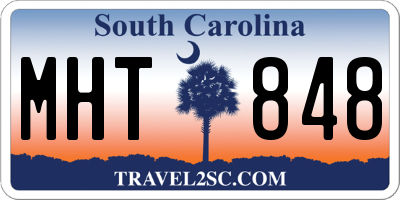 SC license plate MHT848