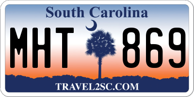 SC license plate MHT869