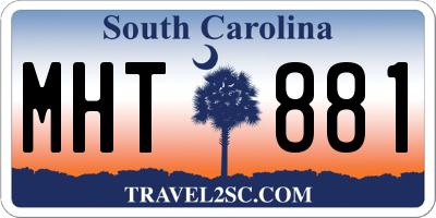 SC license plate MHT881
