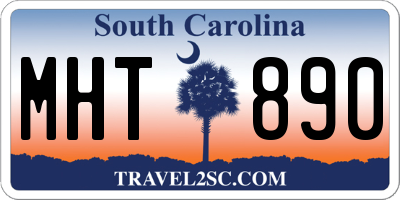 SC license plate MHT890