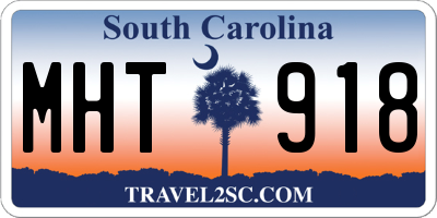 SC license plate MHT918
