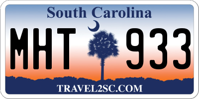 SC license plate MHT933