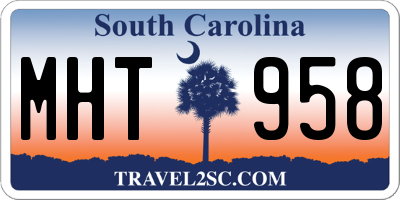 SC license plate MHT958