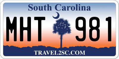 SC license plate MHT981