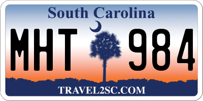 SC license plate MHT984