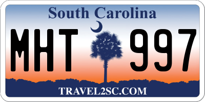 SC license plate MHT997