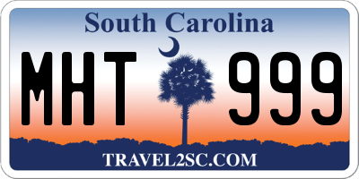 SC license plate MHT999