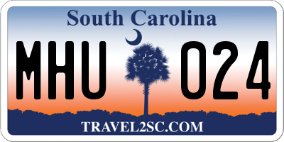 SC license plate MHU024
