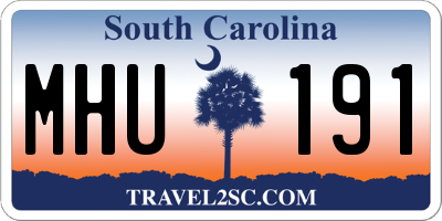 SC license plate MHU191
