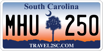 SC license plate MHU250