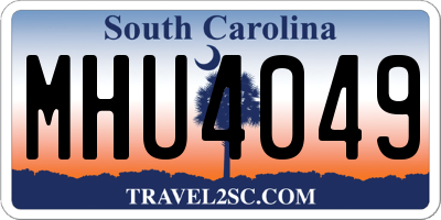 SC license plate MHU4049