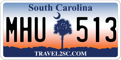 SC license plate MHU513