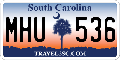 SC license plate MHU536