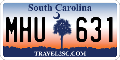 SC license plate MHU631