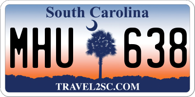 SC license plate MHU638