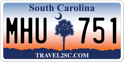 SC license plate MHU751