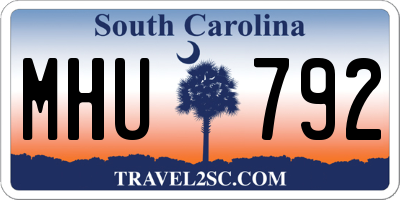 SC license plate MHU792
