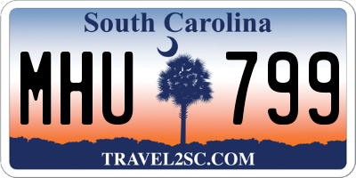SC license plate MHU799