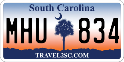 SC license plate MHU834