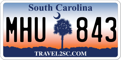 SC license plate MHU843