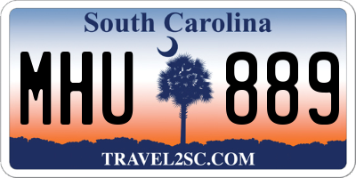 SC license plate MHU889