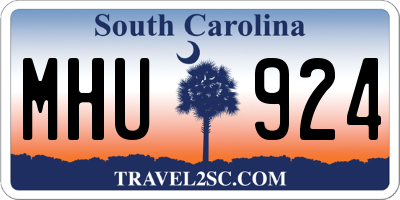 SC license plate MHU924