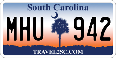 SC license plate MHU942