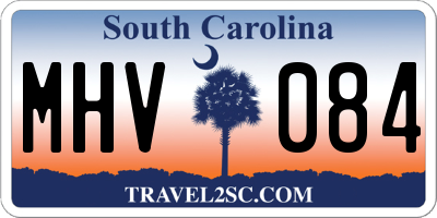 SC license plate MHV084