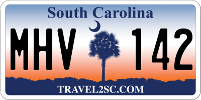 SC license plate MHV142