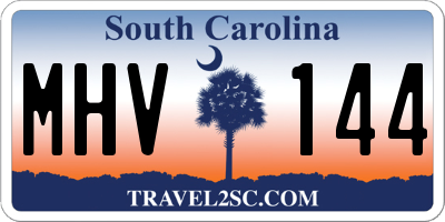 SC license plate MHV144