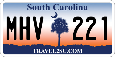 SC license plate MHV221