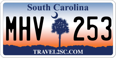 SC license plate MHV253