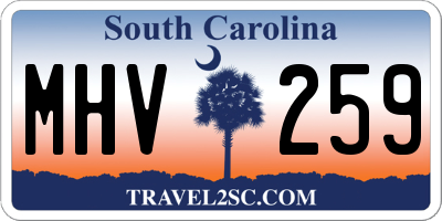 SC license plate MHV259