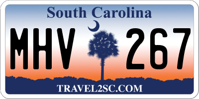 SC license plate MHV267
