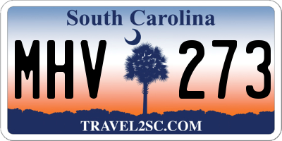 SC license plate MHV273