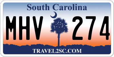 SC license plate MHV274