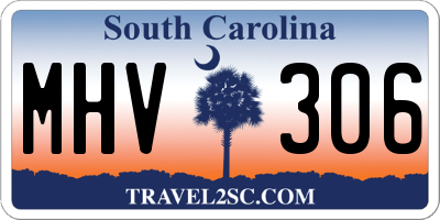 SC license plate MHV306