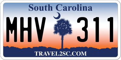 SC license plate MHV311