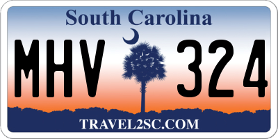 SC license plate MHV324