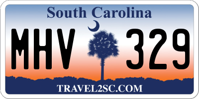 SC license plate MHV329