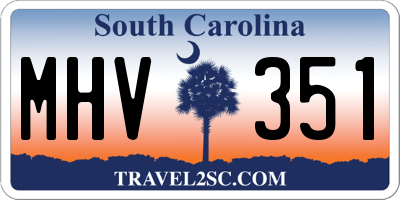 SC license plate MHV351