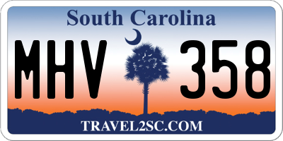SC license plate MHV358