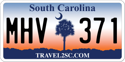 SC license plate MHV371