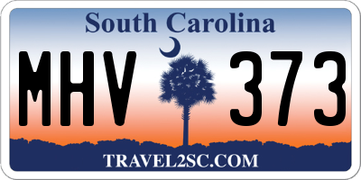 SC license plate MHV373
