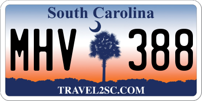 SC license plate MHV388