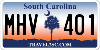 SC license plate MHV401